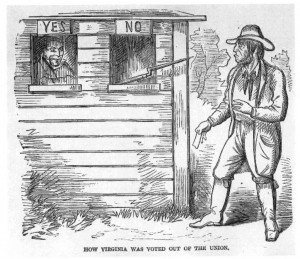 “How Virginia Was Voted Out of the Union,” Harper’s Weekly, June 15, 1861  (National Park Service)