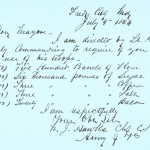 Letter from Confederate Army to Mayor of Frederick demanding supplies for Confederate Army, July 9, 1864 (Monocacy National Battlefield)