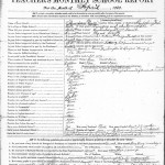 Freedmen’s Bureau “Teacher’s Monthly School Report,” Tolson’s Chapel, Sharpsburg, Maryland (National Archives)
