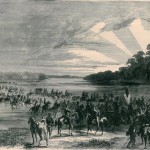 Confederate cavalry fording the Potomac River on June 11, 1863 (Frank Leslie's Illustrated Newspaper, July 4, 1863, p. 236; courtesy of Tim Snyder)
