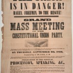 A broadside advertising a meeting of the Constitutional Union Party in Frederick in September 1860 (Perkins Library, Duke University)