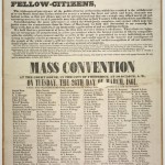 Broadside calling for a Mass Convention in Frederick County on March 26, 1861 to form an organization supporting the Union (Perkins Library, Duke University)
