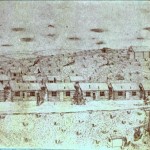 The camp of the 1st Massachusetts Heavy Artillery at Fort Duncan on Maryland Heights c.1863 (U.S. Army Military History Institute) 