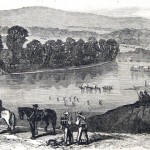 Part of the retreating Confederate force crossed the Potomac River a few miles north of Williamsport (C.E.H. Bonwill, artist; Frank Leslie's Illustrated Newspaper, August 1, 1863, courtesy of Princeton University Library) 