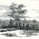 "Burying the Dead" is a sketch of the previous photograph (Harper's Weekly, October 18, 1862; NPS Historical Collection)