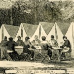 Dinner at Camp Meredith (Harper's Weekly, July 6, 1861; NPS History Collection)