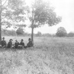 Veterans of the Battle of Ball's Bluff revisit the battlefield in 1876 (George E. Tabb, Jr. and Civil War Trust)