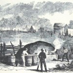 An oven constructed to bake bread for one of the regiments in General Banks' army (Frank Leslie's Illustrated Newspaper, September 14, 1861; NPS History Collection)