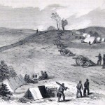 The encampment for a Union battery on Bolivar Heights near Harpers Ferry (A. Lumley, artist; The New-York Illustrated News, November 8, 1862; courtesy of Princeton University Library)