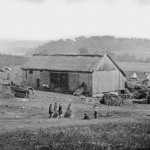 A barn at the Keedysville field hospital has become an improvised hospital for wounded soldiers (September 1862, Alexander Gardner, photographer; Library of Congress)