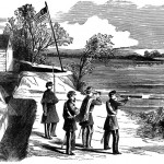 Conrad's Ferry (now known as White's Ferry), MD, overlooking Harrison's Island and the battlefield at Ball's Bluff (Frank Leslie's Illustrated Newspaper, Nov. 16, 1861, from Florida Center for Instructional Technology, http://etc.usf.edu/clipart)