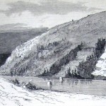 Loudoun Heights in Virginia and the destroyed bridge across the Shenandoah River (L. M. Hamilton, artist; The New-York Illustrated News, October 18, 1862; courtesy of Princeton University Library)