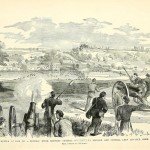 On September 20, 1862, Union troops that had crossed over the Potomac River near Shepherdstown were overwhelmed by a Confederate force and pushed back across the river (Paul Fleury Mottelay, and T. Campbell-Copeland, Frank Leslie's The Soldier in Our Civil War Vol. I [New York: S. Bradley Pub. Co, 1893], 408; originally published in Frank Leslie's Illustrated Newspaper, October 25, 1862)