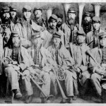 The band of the 13th Massachusetts Infantry, photographed in Hagerstown, MD, December 11, 1861 (Courtesy of Brad Forbush, http://www.13thmass.org/)
