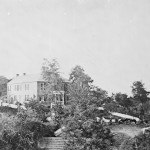 General George McClellan's headquarters during the Battle of Antietam was located at Philip Pry's house on a wooded hill (September 1862, Alexander Gardner, photographer; Library of Congress)