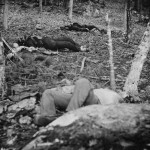 Four dead soldiers repose in the woods near Little Round Top (July 1863, Alexander Gardner, photographer; Library of Congress) 
