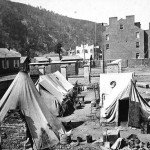 A contraband camp in Harpers Ferry in 1865 (Library of Congress) 