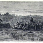 Union soldiers crossing the Potomac River to Ball's Bluff (The New York Illustrated Newspaper, November 11, 1861; Courtesy of Princeton University Library)