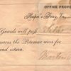 Travel Pass from Provost Marshal Travel pass from Provost Marshal, Harpers Ferry, November 23, 1863 (Harpers Ferry National Historical Park)